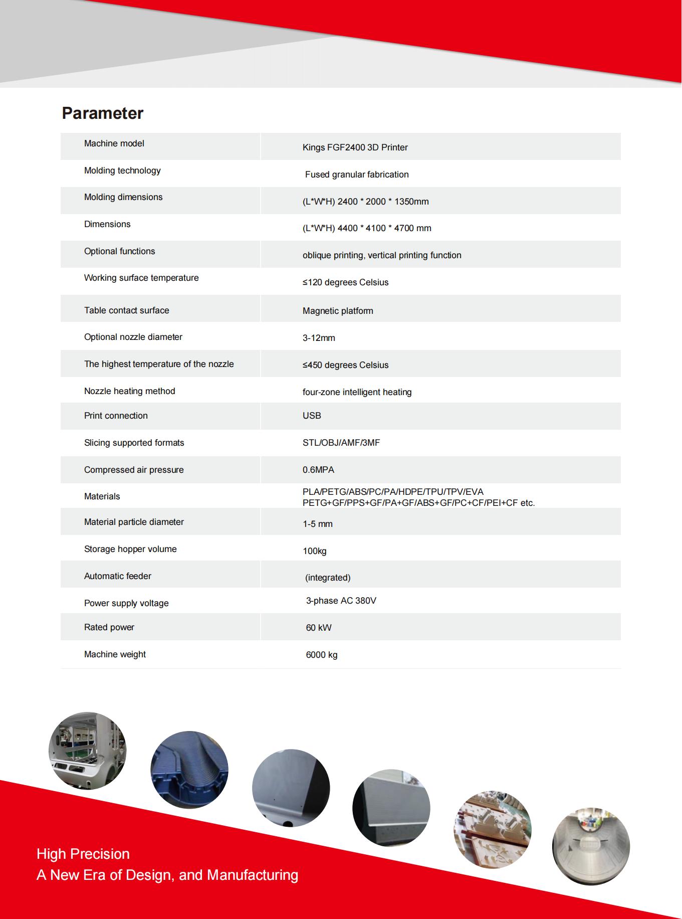 Kings Industrial FGF2400 Additive Printers