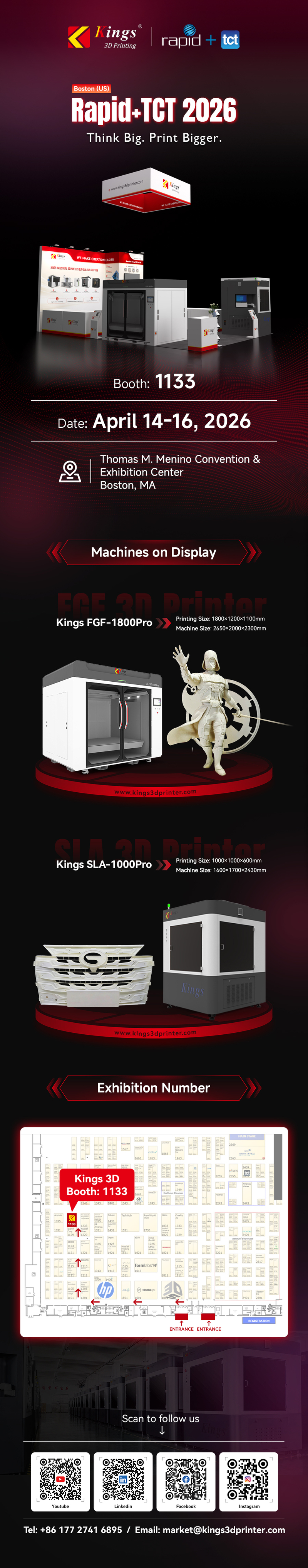 Kings 3D to Showcase Full-Spectrum Additive Manufacturing Solutions at RAPID TCT 2026